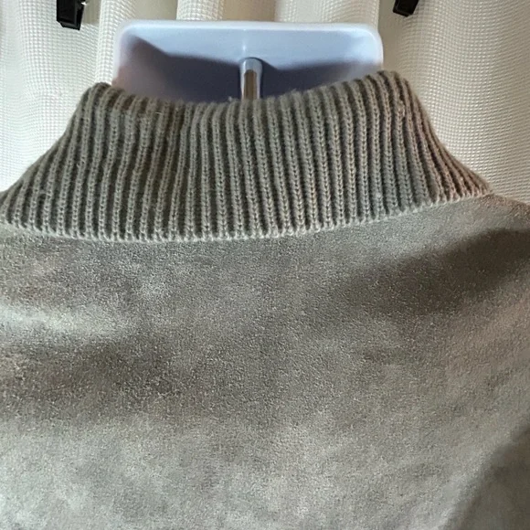 Sierra Ridge genuine leather suede gray sweater men’s - Picture 5 of 10